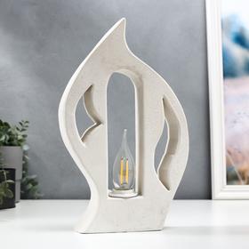 Настольная лампа "Пламя" E14 40Вт белый 20х4х32 см