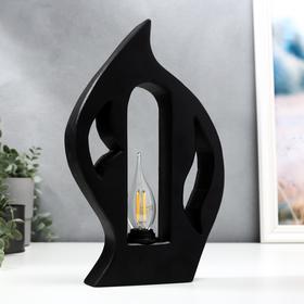 Настольная лампа "Пламя" E14 40Вт черный 20х4х32 см
