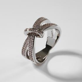 Кольцо "Богатство" внедрение, цвет белый в серебре, размер 17
