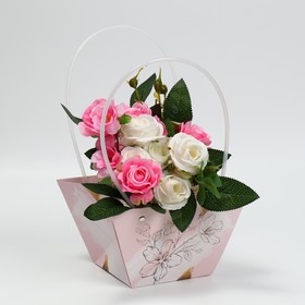 Пакет влагостойкий для цветов «Нежность», 20 х 12 х 20 см