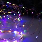 Гирлянда «Нить» 10 м роса, IP20, медная нить, 100 LED, свечение мульти, 12 В 5198362