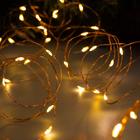 Гирлянда «Нить» 10 м роса, IP20, медная нить, 100 LED, свечение тёплое белое, 12 В 5198364