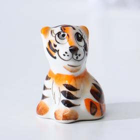Сувенир Тигр "Джон", 4 см, гжель, цвет в Донецке