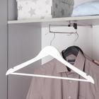 Вешалка для одежды с перекладиной SAVANNA, размер 46-48, дерево, покрытие Soft-touch, цвет белый - фото 6722391