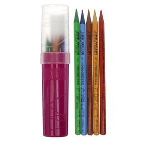 Набор 5 цветов карандаш цельнографит Koh-I-Noor 8750 Progresso, в лаке, тубус
