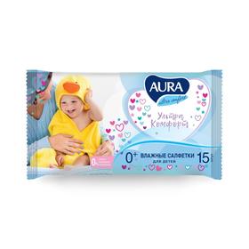 {{photo.Alt || photo.Description || 'Влажные салфетки Aura Ultra Comfort, детские, 15 шт'}}