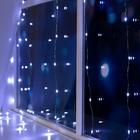 Гирлянда «Занавес» 1.6 × 1.6 м роса, IP20, серебристая нить, 160 LED, свечение белое, 8 режимов, 220 В 5206146