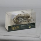 Гирлянда «Занавес» 1.6 × 1.6 м роса, IP20, серебристая нить, 160 LED, свечение тёплое белое, 8 режимов, 220 В 5206147