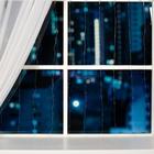 Гирлянда «Занавес» 1 × 1 м роса, IP20, серебристая нить, 100 LED, свечение мульти, 12 В 5206151