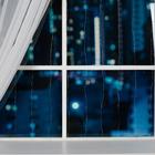 Гирлянда «Занавес» 1 × 1 м роса, IP20, серебристая нить, 100 LED, свечение белое, 12 В 5206152