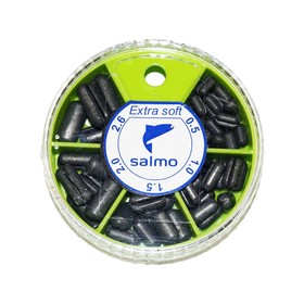 Грузила Salmo EXTRA SOFT, набор №2 малый, 5 секций 0,5-2,6 г, 60 г