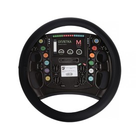 Оплётка на руль A2DM, размер М, 37-39 см, экокожа, черная 6828816