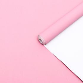 Бумага упаковочная крафт, двухсторонняя, белый-нежно розовый, 0.6 х 10 м, 70 г/м²