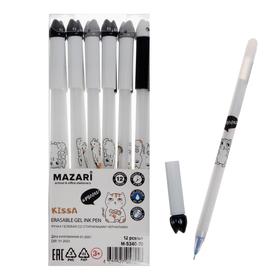 Ручка гелевая «Стираемая» Mazari KISSA, игольчатый пишущий узел 0.5 мм, стираемые чернила синие, сменный стержень