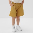 Шорты-бермуды для девочки MINAKU: Cotton collection цвет горчичный, рост 128 - фото 799314810