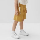 Шорты-бермуды для девочки MINAKU: Cotton collection цвет горчичный, рост 128 - фото 799418753