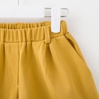 Шорты-бермуды для девочки MINAKU: Cotton collection цвет горчичный, рост 128 - фото 799418758