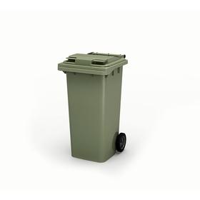Передвижной мусорный контейнер 120л зеленый