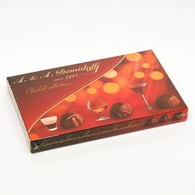 Ассорти конфет из тёмного шоколада (коньяк, сливочный ликёр, амаретто), 110 г