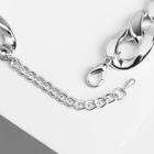 Колье "Цепь бруклин", цвет серебро, 50см - фото 799320887