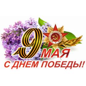 Наклейка на авто "9 Мая", 375*250 мм 6913633