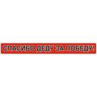 Наклейка на авто "Спасибо деду за победу!", 35*260 мм 6913789 - фото 8076530