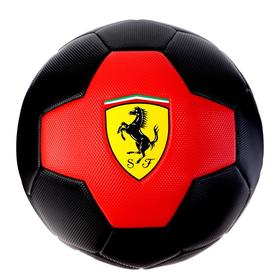 Мяч футбольный FERRARI р.5, PVC, цвет чёрный/красный