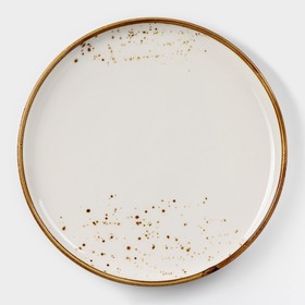 Тарелка фарфоровая обеденная Magistro «Церера», d=20,3 см, цвет белый
