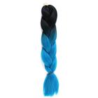 ZUMBA Канекалон двухцветный, гофрированный, 60 см, 100 гр, цвет чёрный/голубой(#BY20)