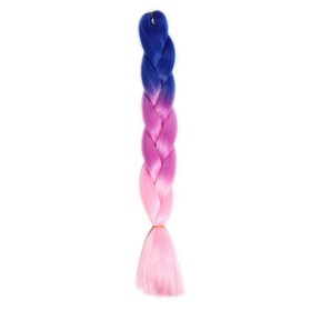ZUMBA Канекалон трёхцветный, гофрированный, 60 см, 100 гр, цвет синий/фиолетовый/светло-розовый(#CY22)