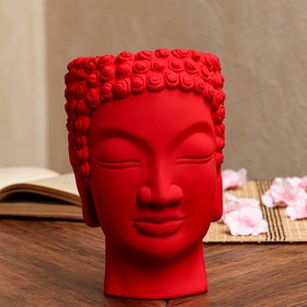Фигурное кашпо-органайзер "Будда", красный