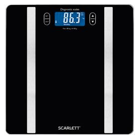 Весы напольные Scarlett BS34ED42, диагностические, до 180 кг, 1хCR2032, стекло, чёрные