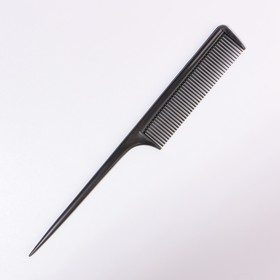 Расчёска с хвостиком, 21 × 2,5 см, цвет чёрный