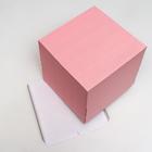 Кондитерская упаковка, без окна, розовая, 30 х 30 х 30 см 6852153