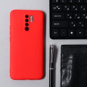 Чехол Krutoff, для Xiaomi Redmi 9, матовый, красный