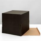 Кондитерская упаковка, без окна, чёрная, 30 х 30 х 30 см 6852159