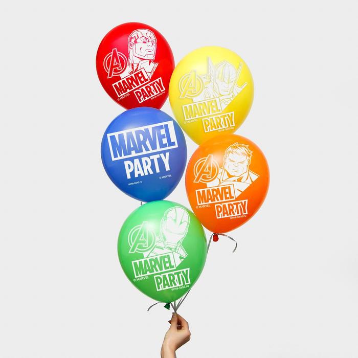 Воздушные шары "Marvel party", Мстители (набор 25 шт) 12 дюйм - фото 3352690