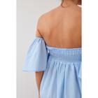 Платье с открытыми плечами MIST, р. 46, голубой - фото 799423145