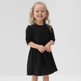 Платье для девочки MINAKU: Cotton collection, цвет чёрный, рост 140 см