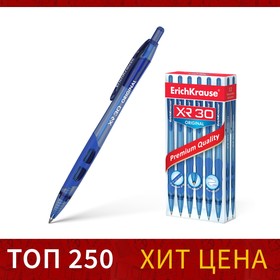 Ballpoint pen automatic XR-30, 0.7mm knot, blue ink, rubber stop, writing line length 1000m. 