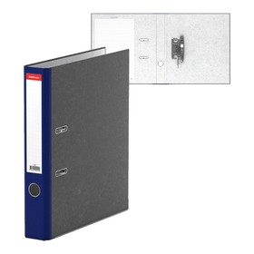 Папка-регистратор ErichKrause. Original, А4, 50 мм, мрамор, с карманом на корешке, нижний метал. кант, синяя