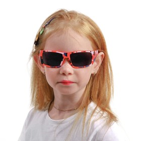 Очки солнцезащитные детские, UV400, линза 3.8х5.5 см, ширина 12 см, дужка 13 см, микс