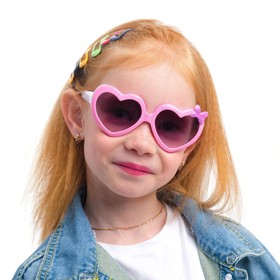 Очки солнцезащитные детские "OneSun", uv 350, линза 5 х 6 см, ширина 13 см, дужка 13 см, микс   5539