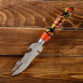 Нож-вилка для шашлыка, с росписью