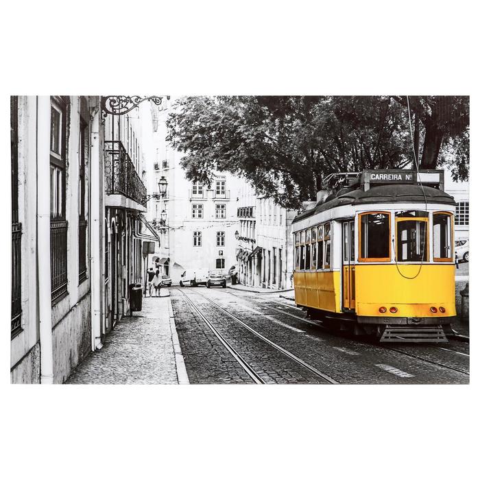 Картина на подрамнике "Жёлтый трамвай" 70*110 - фото 1042465