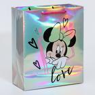 Пакет голография горизонтальный "Love", Минни Маус, 25 х 21 х 10 см 5510787