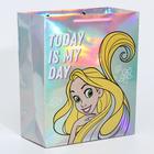 Пакет голография горизонтальный "Today is my day", Принцессы, 25 х 21 х 10 см 5510790
