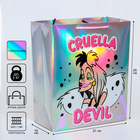 Пакет голография горизонтальный "Cruella Devil", Disney, 25 х 21 х 10 см 5510791 - фото 719374