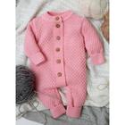 Комбинезон детский Pure Love Wool, вязаный, рост 74 см, цвет розовый - фото 4464753