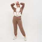 Спортивный костюм женский (свитшот, брюки) MINAKU: Casual Collection, цвет экрю, размер 50 - фото 2730442